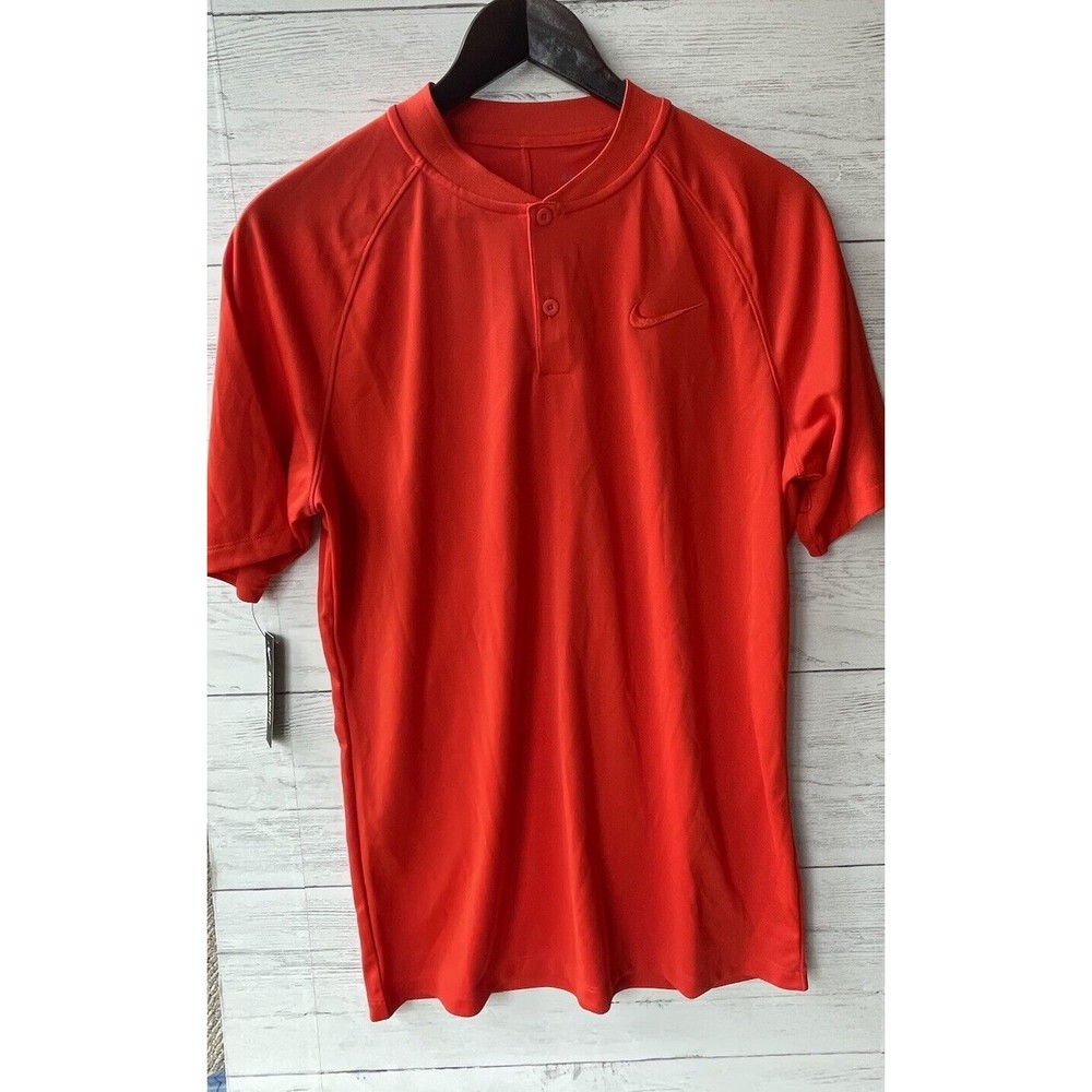 Nike Red Dri Fit shirt mens size S with Buttons